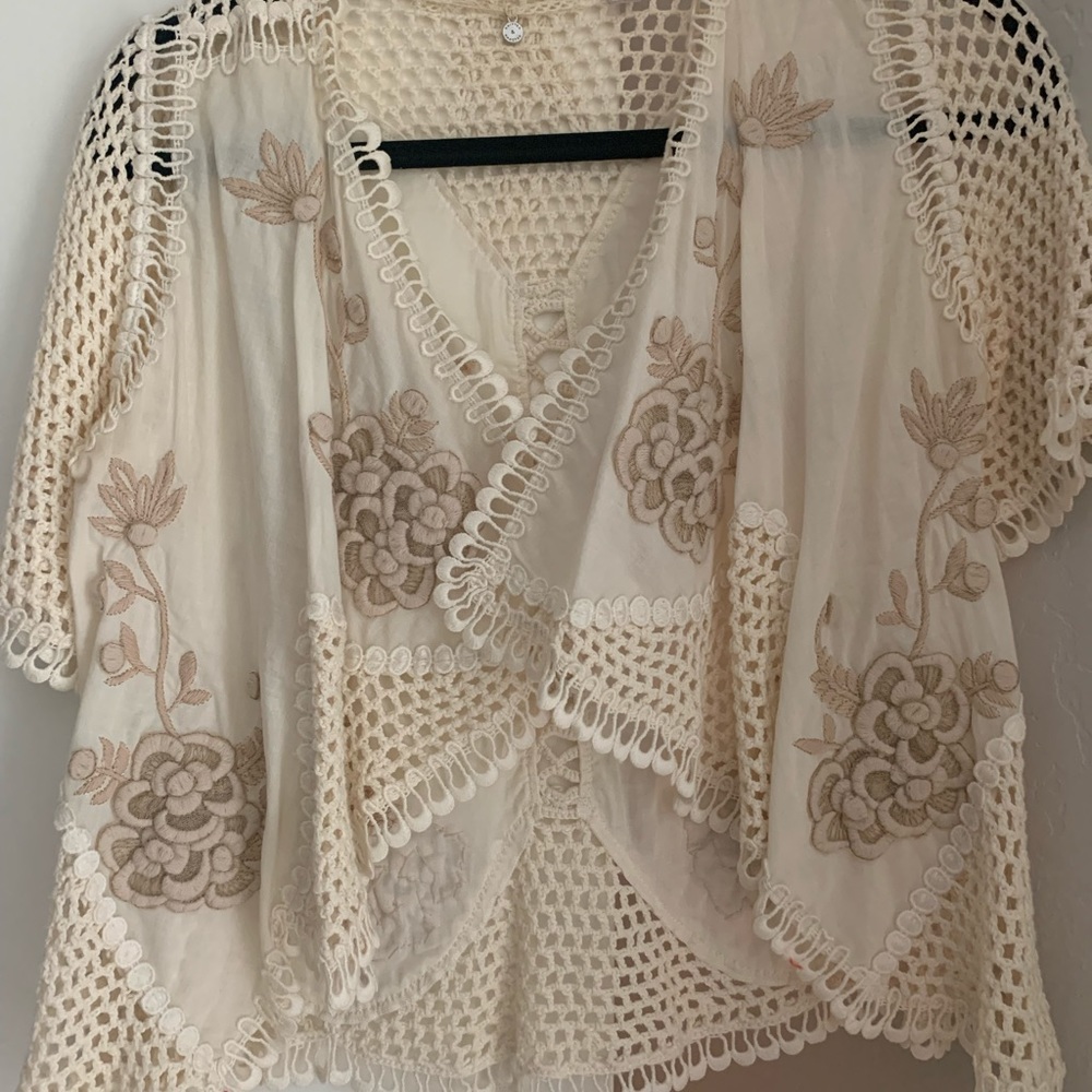 Anthropologie embroidered cardiagan